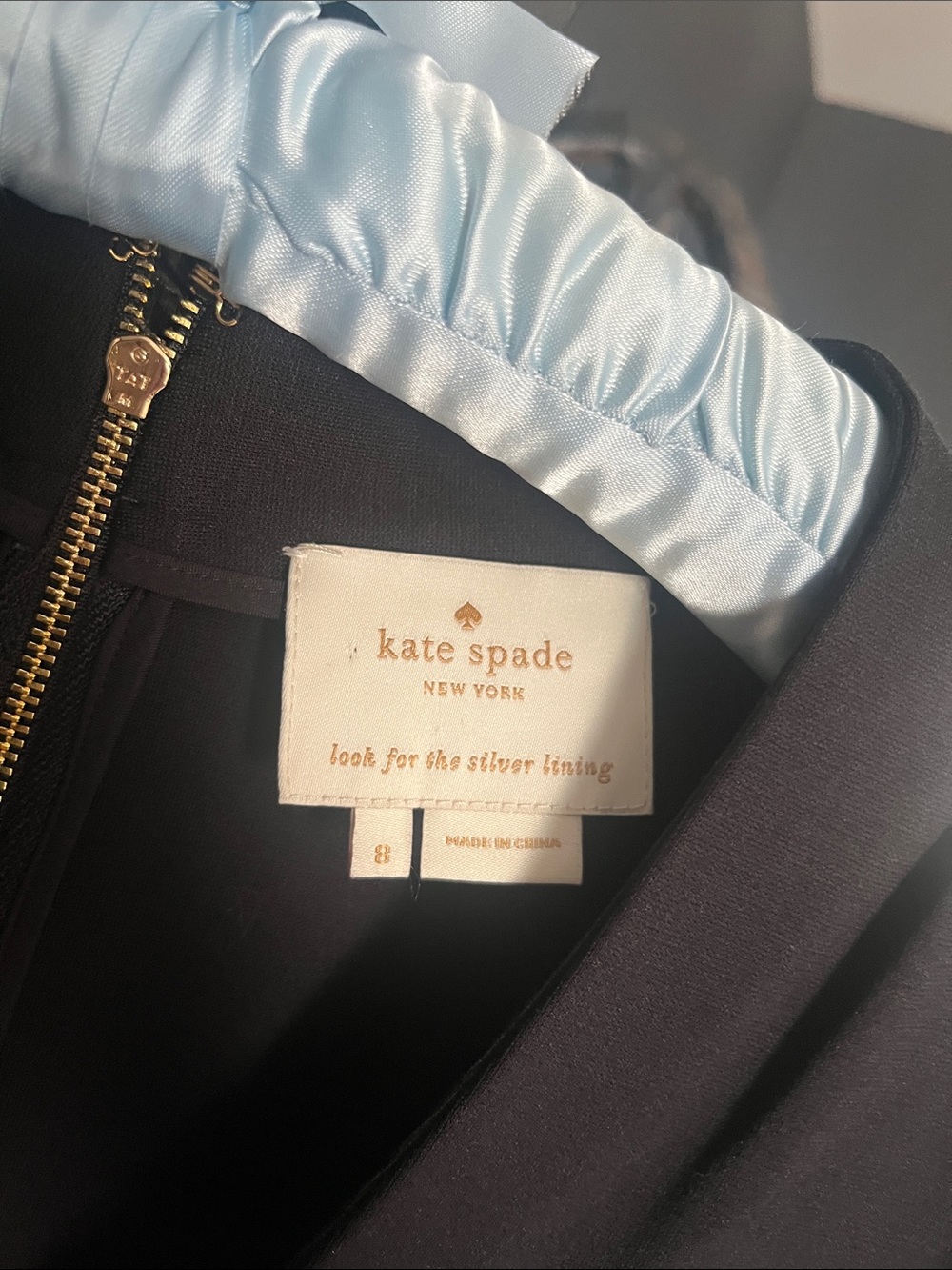 New without tags Kate Spade Black look for the silver lining black dress